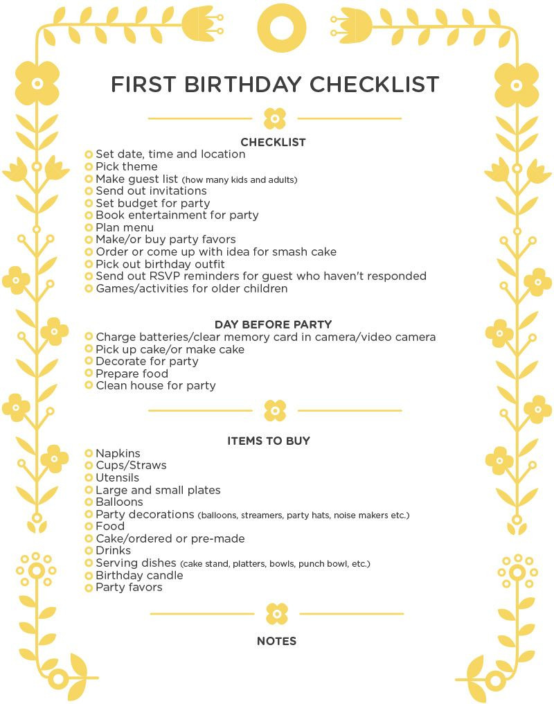 Birthday Party Planning Checklist
 party checklist Party 2014 Pinterest