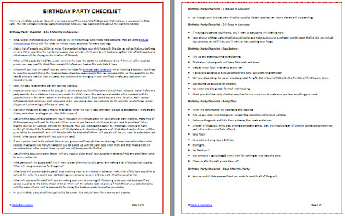 Birthday Party Planning Checklist
 Printable Birthday Party Checklist Free Moms & Munchkins