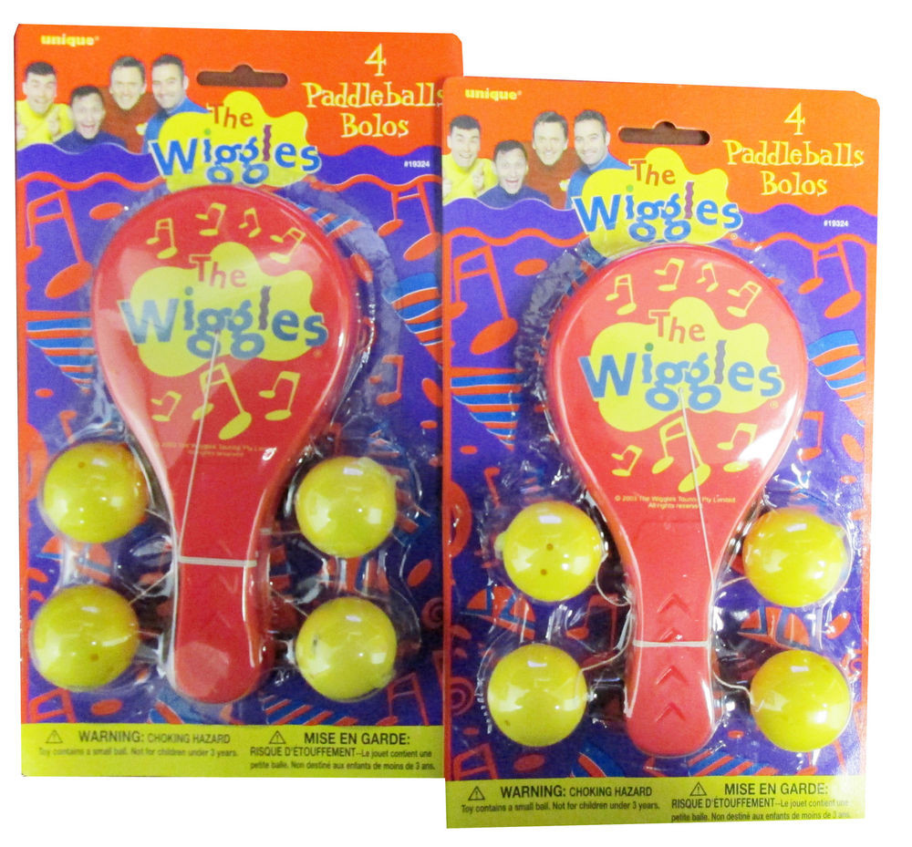 Birthday Party Stores
 WIGGLES PADDLEBALLS 8ct Rare Birthday PARTY Supplies