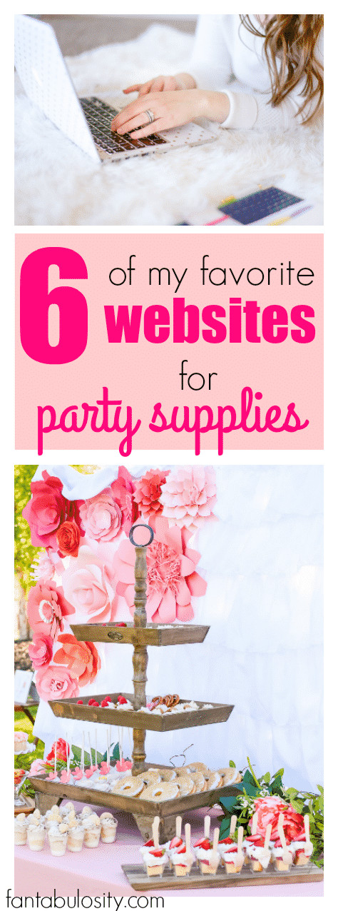 Birthday Party Websites
 A List of my Favorite Websites for Party Supplies