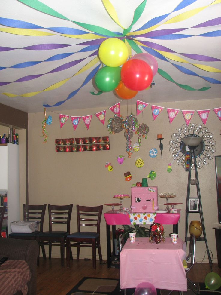 Birthday Party Websites
 Shopkins Party Used colored streamers and ballons Got