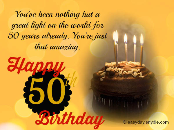 Birthday Wishes For 50 Year Old
 50th Birthday Wishes Easyday