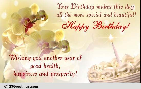 Birthday Wishes For Good Health
 Good Health And Prosperity Free Extended Family eCards