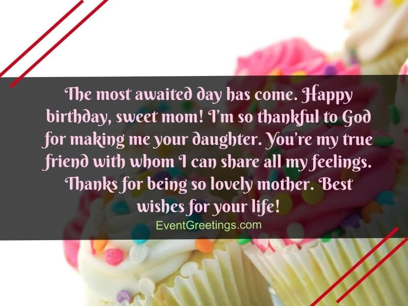 Birthday Wishes For Mother From Daughter
 65 Lovely Birthday Wishes for Mom from Daughter