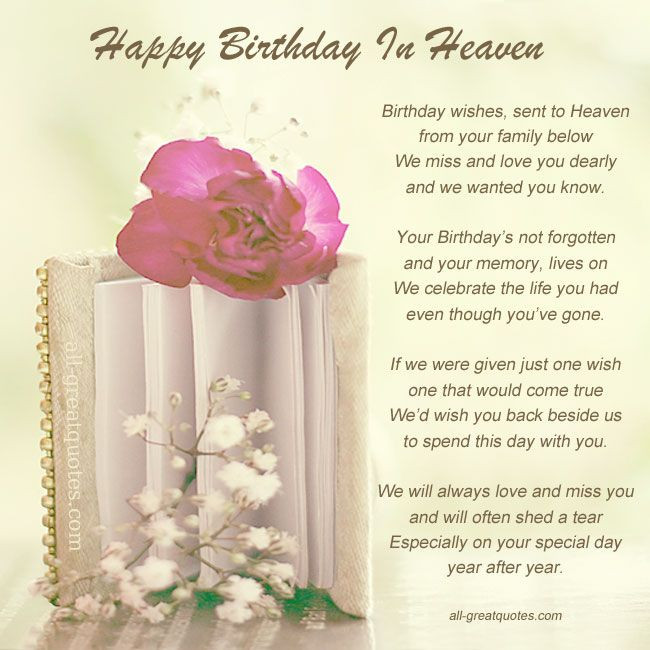 Birthday Wishes For Someone In Heaven
 94 best images about heavenly birthday wishes on Pinterest