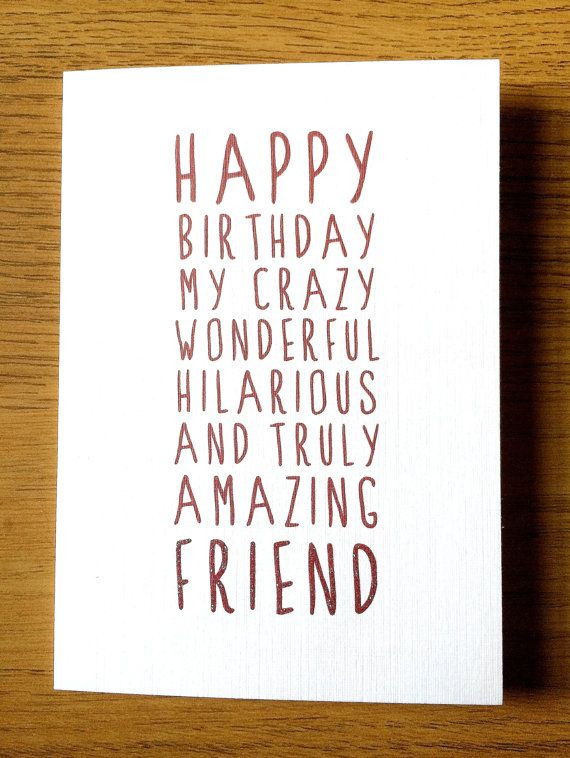 Birthday Wishes Quotes For Best Friend
 Sweet Description Happy Birthday Friend Card Card for