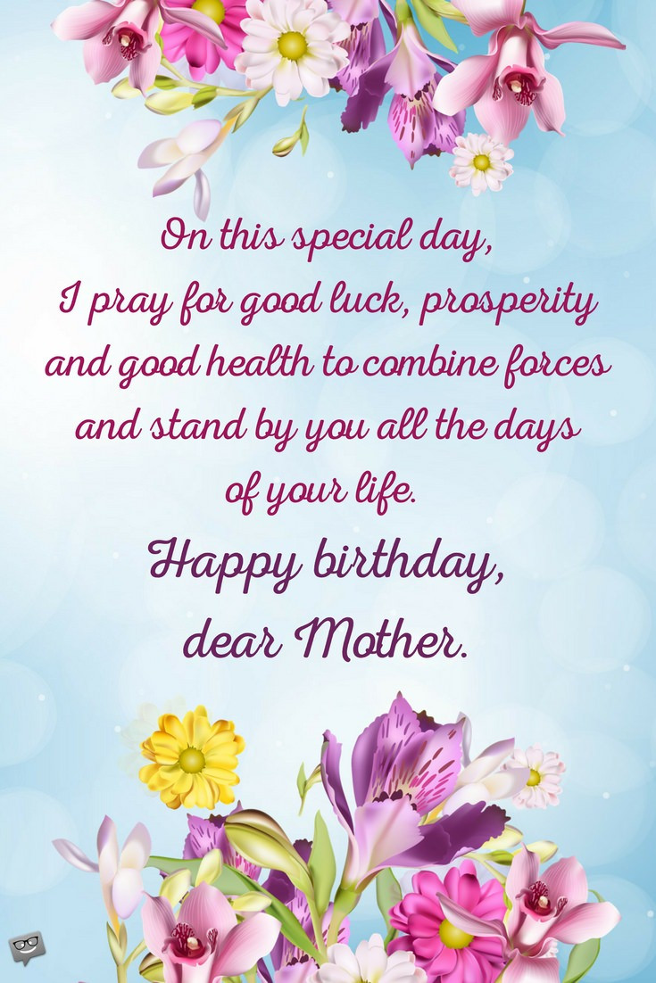 Birthday Wishes To Mom
 Birthday Prayers for Mothers