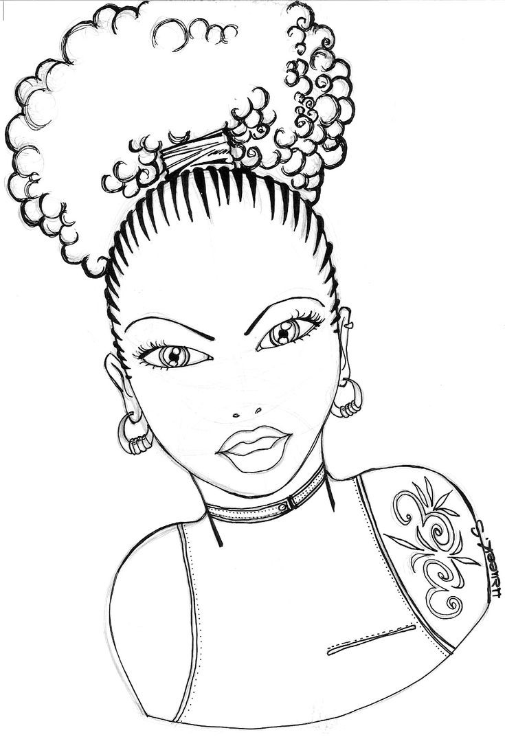 Black Girl Coloring Pages
 Sharlene ° ° Colouring book ° °