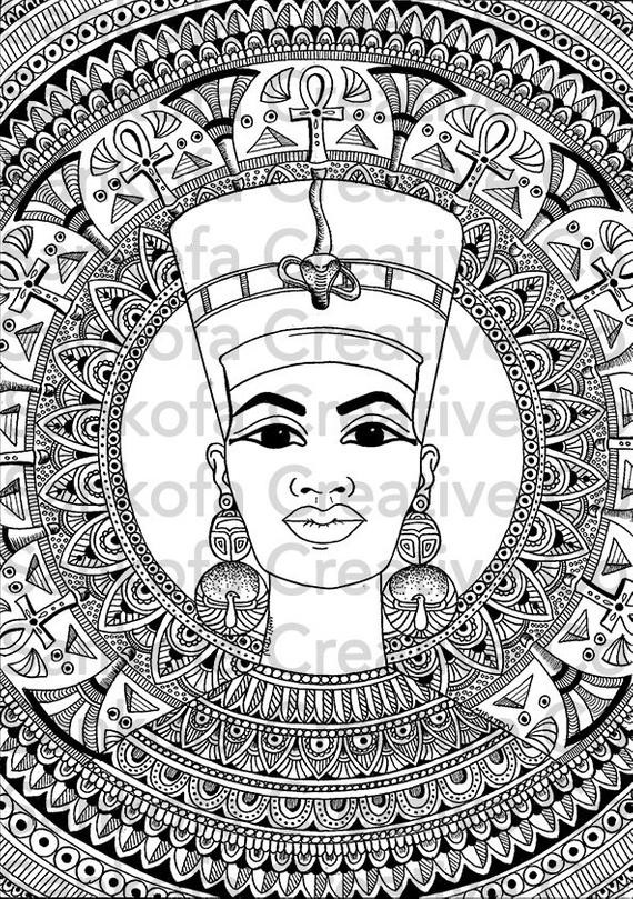 Black Girl Magic Coloring Pages
 PDF DOWNLOAD Black Girl Magic Nefertiti