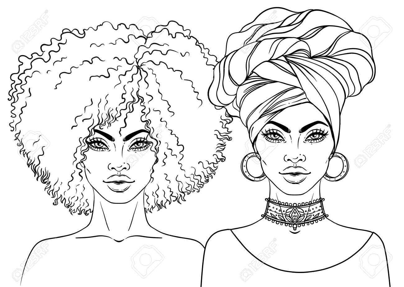 Black Girl Magic Coloring Pages
 Black Girl Afro Drawing at GetDrawings
