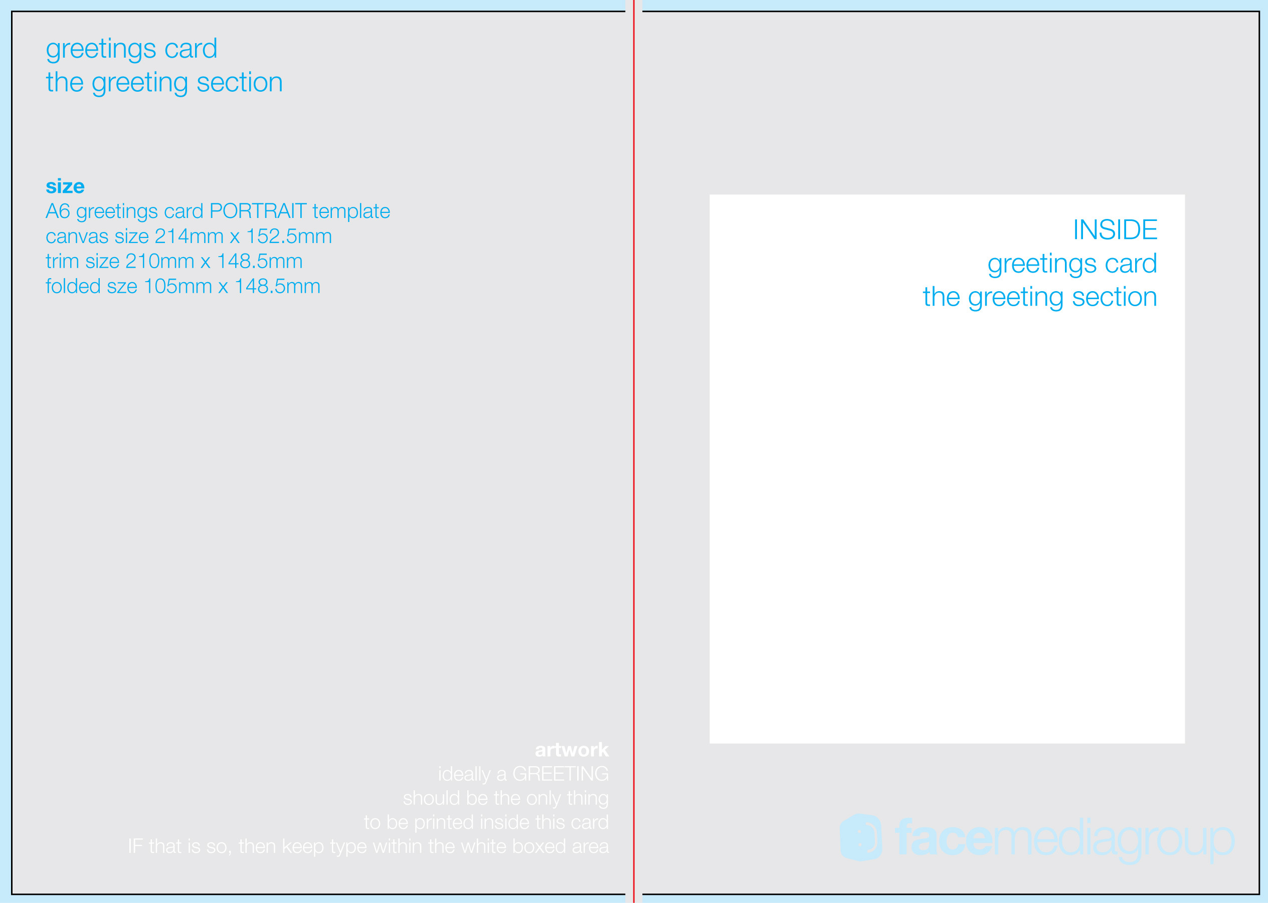 Blank Birthday Card Template
 FREE Blank Greetings Card Artwork Templates for Download