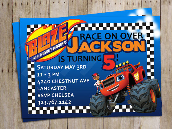 Blaze And The Monster Machines Birthday Invitations
 Blaze and the Monster Machines Birthday Party Supplies and
