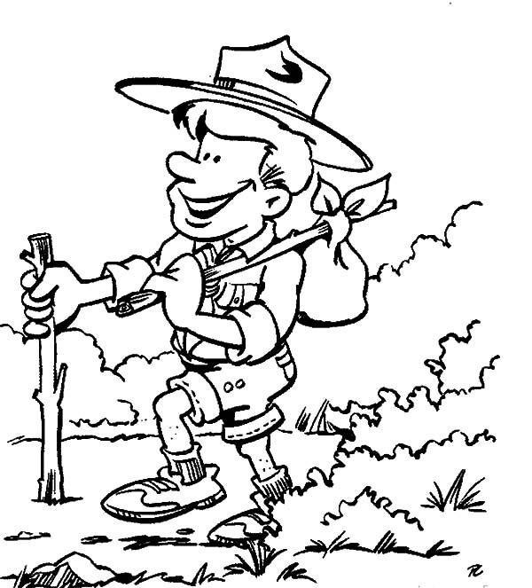 Blue And Gold Boyscout Coloring Sheet
 Adventure with Boy Scouts Coloring Pages