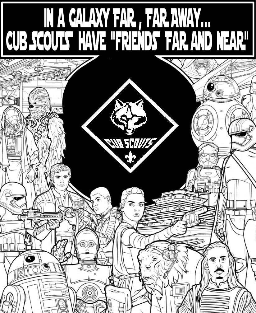 Blue And Gold Boyscout Coloring Sheet
 Akela s Council Cub Scout Leader Training Star Wars as a