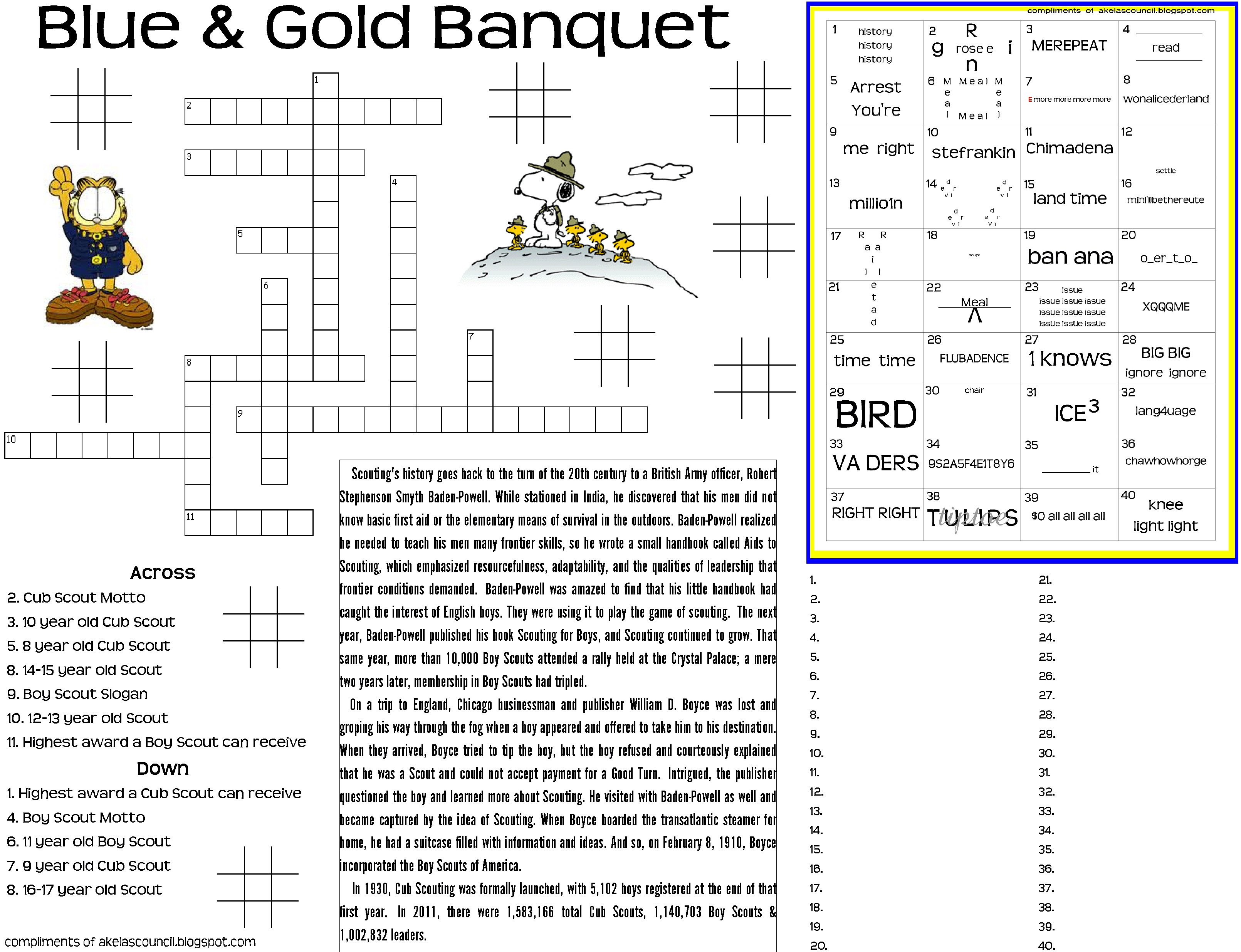 Blue And Gold Boyscout Coloring Sheet
 Akela s Council Cub Scout Leader Training December 2012