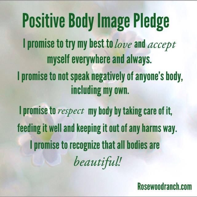 Body Positive Quotes
 Positive body image pledge freespo bodypositive