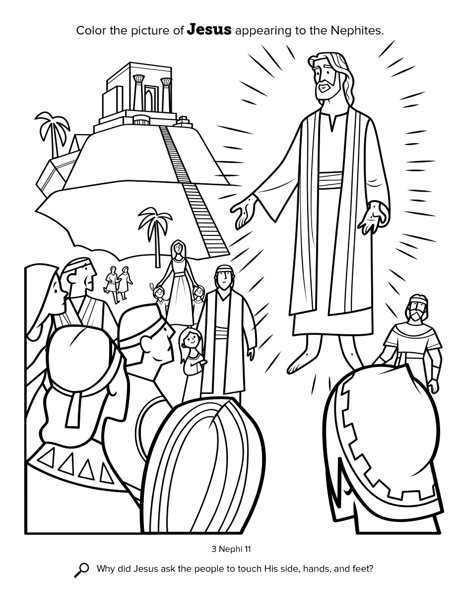 Book Of Mormon Coloring Pages
 Jesus Appears to the Nephites
