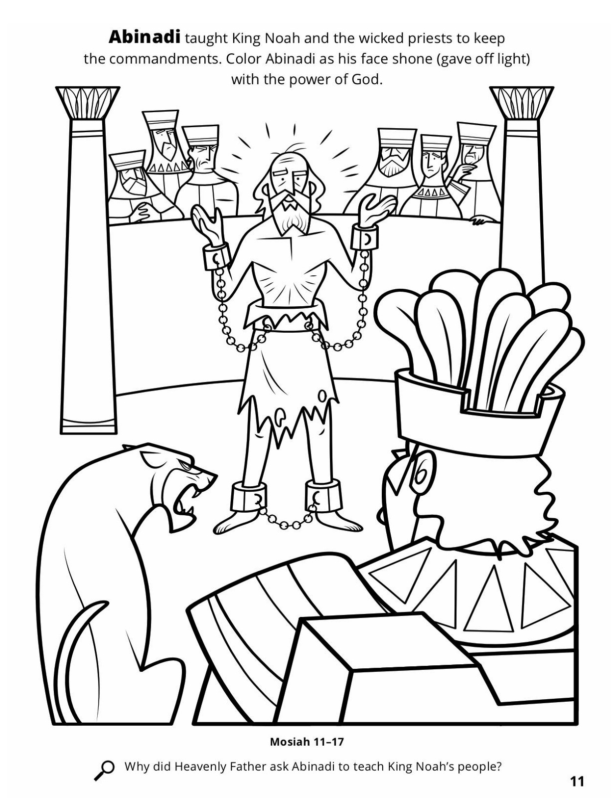 Book Of Mormon Coloring Pages
 Abinadi and King Noah