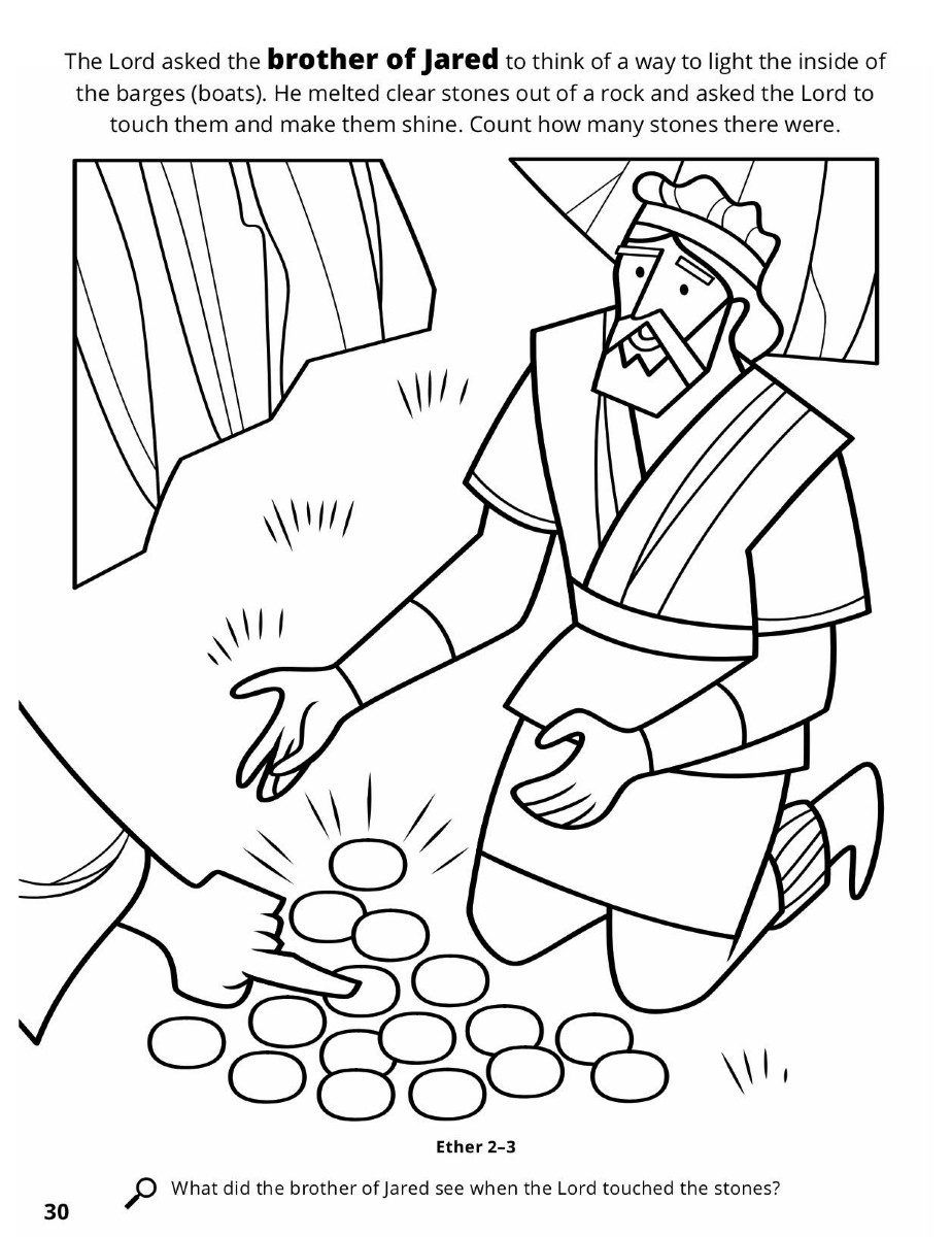 Book Of Mormon Coloring Pages
 The Brother of Jared Sees the Finger of the Lord