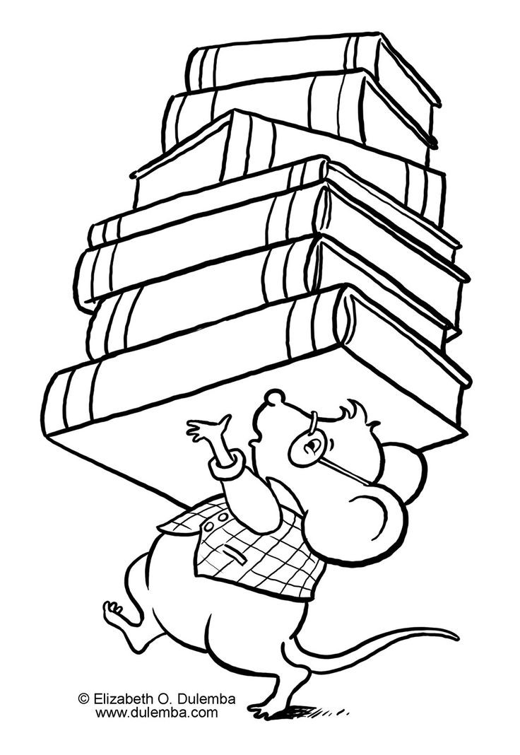 Books Coloring Pages
 Library Coloring Pages For Kids