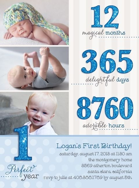Boy 1St Birthday Invitations
 Another cute invite to a baby boy s 1st B day party