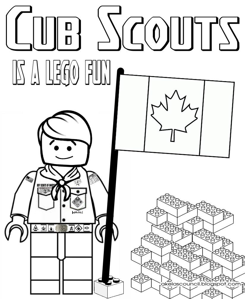 Boy Scout Coloring Pages
 Akela s Council Cub Scout Leader Training Lego Cub Scout