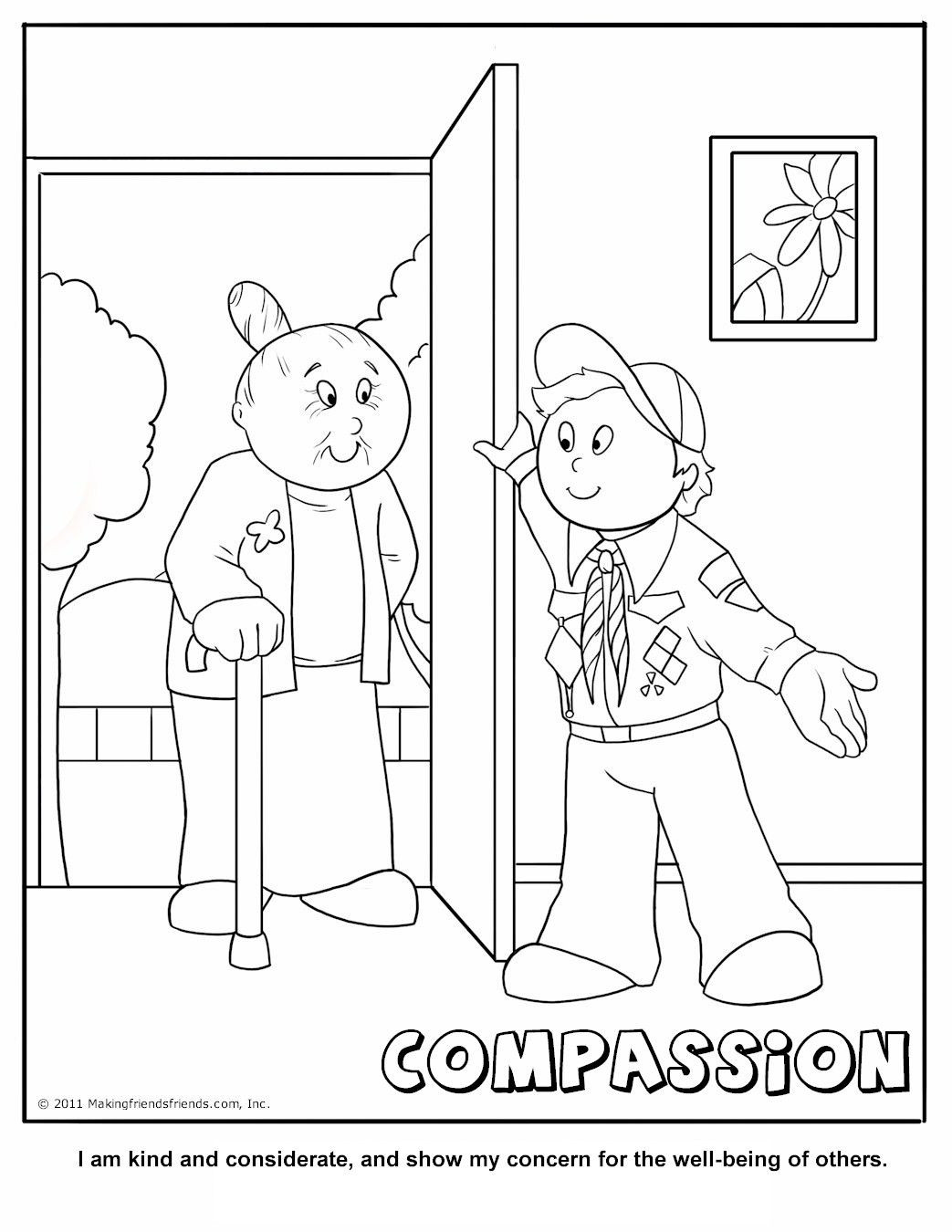 Boy Scout Coloring Pages
 passion Coloring Page A Cub Scouting Core Value