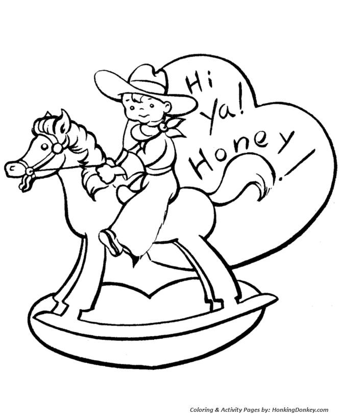 Boy Valentine Coloring Pages
 1000 images about Boys Cowboy on Pinterest