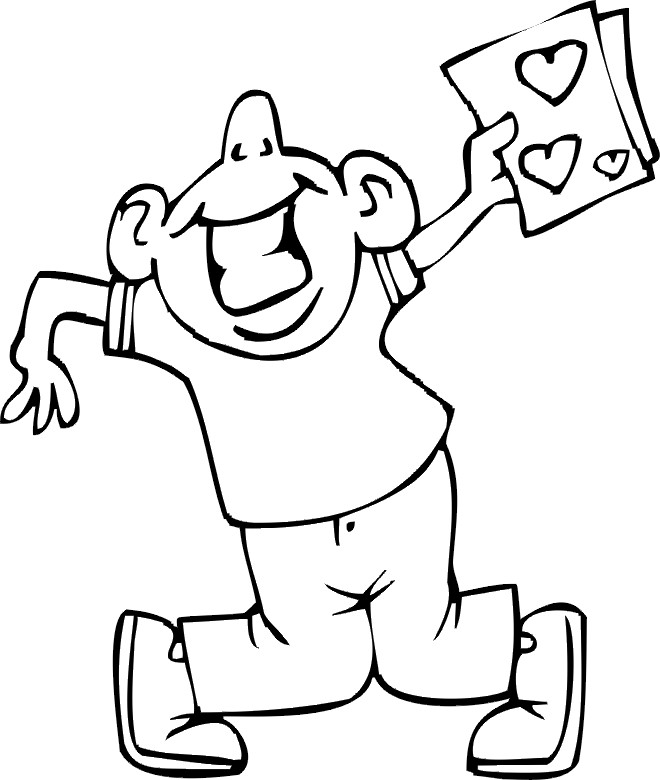Boy Valentine Coloring Pages
 January 2011