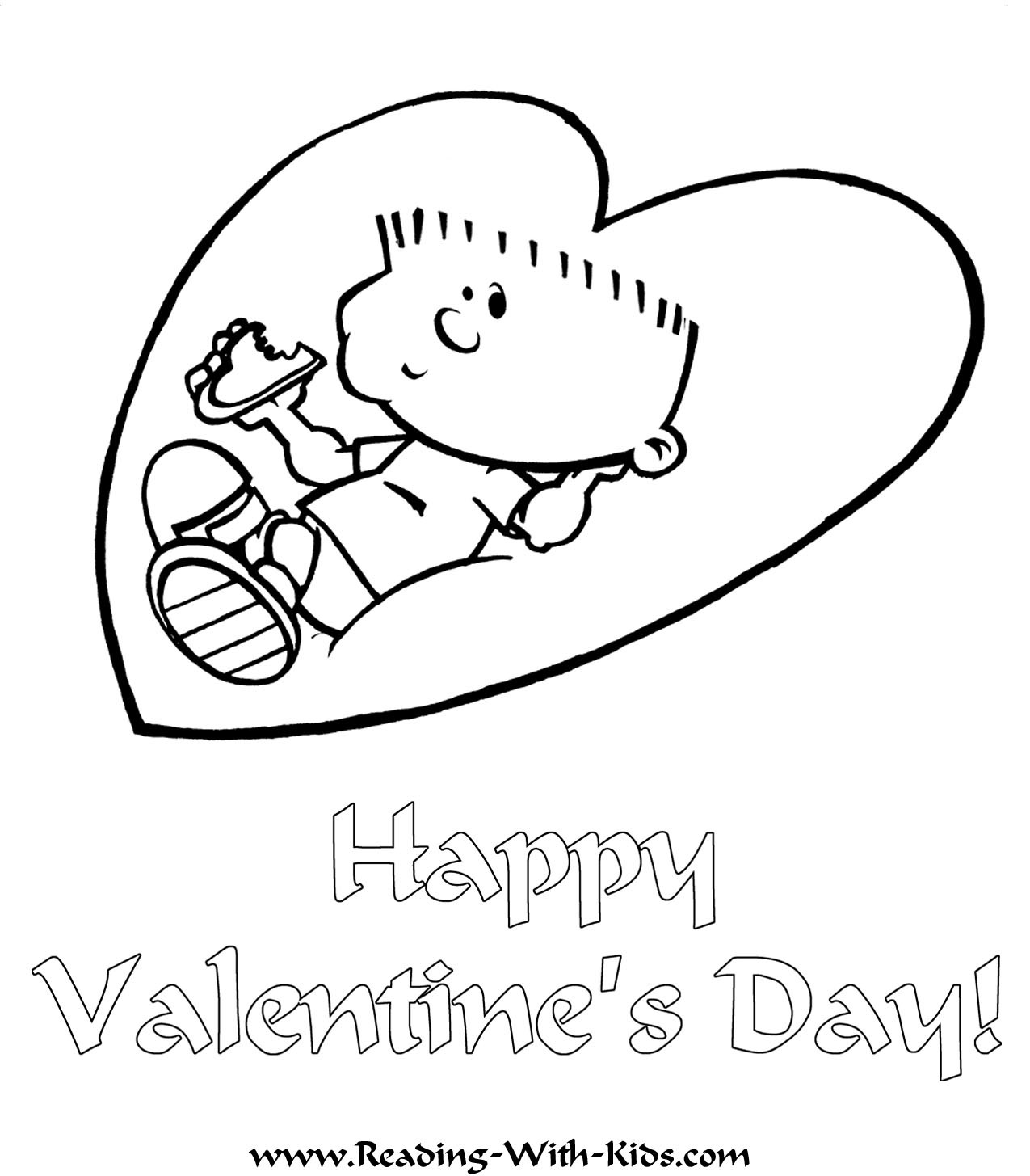Boy Valentine Coloring Pages
 All Holiday Coloring Pages