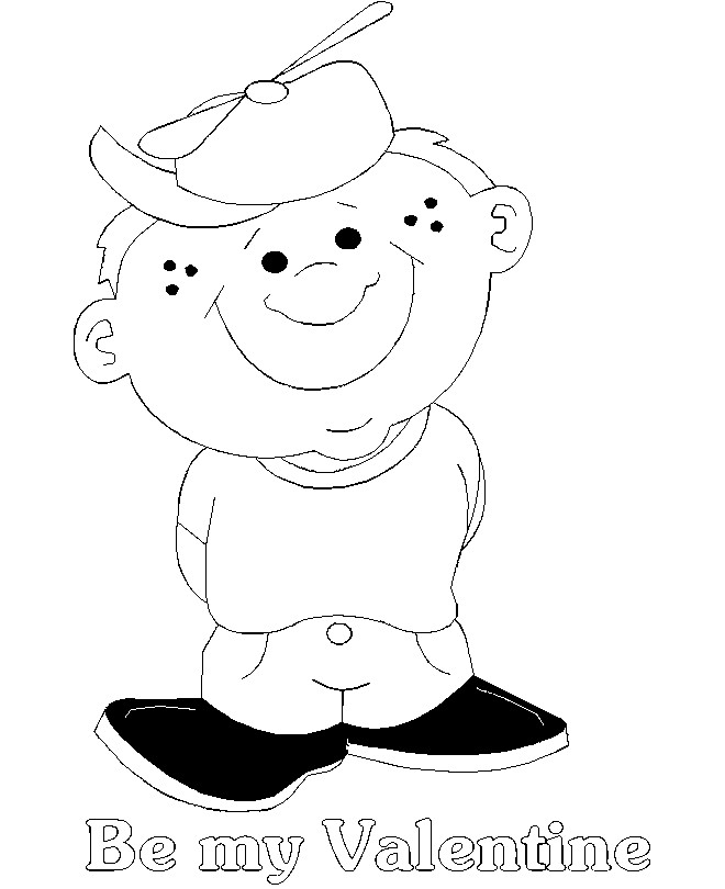 Boy Valentine Coloring Pages
 Boy in valentines coloring pages Disney Coloring Pages