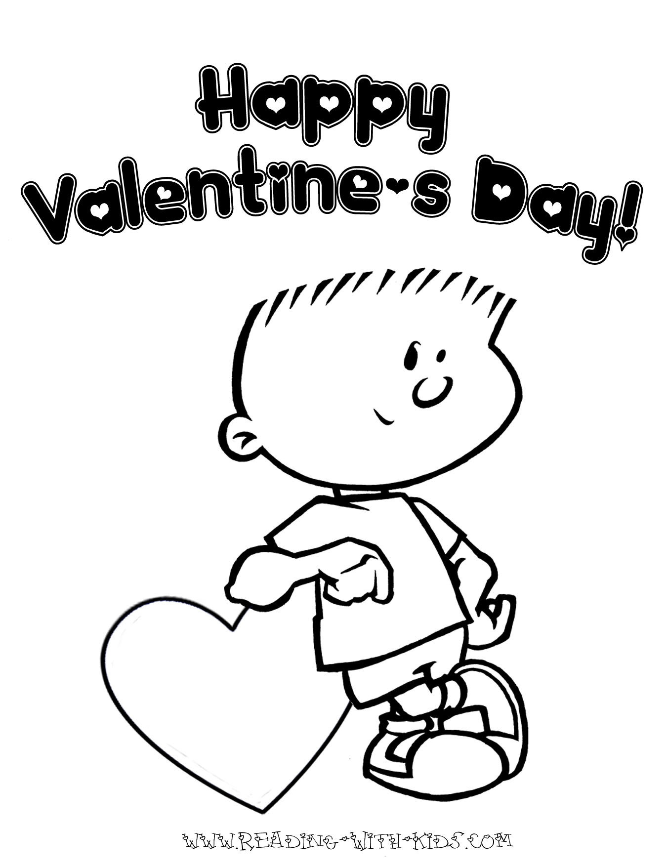 Boy Valentine Coloring Pages
 Valentine s Day
