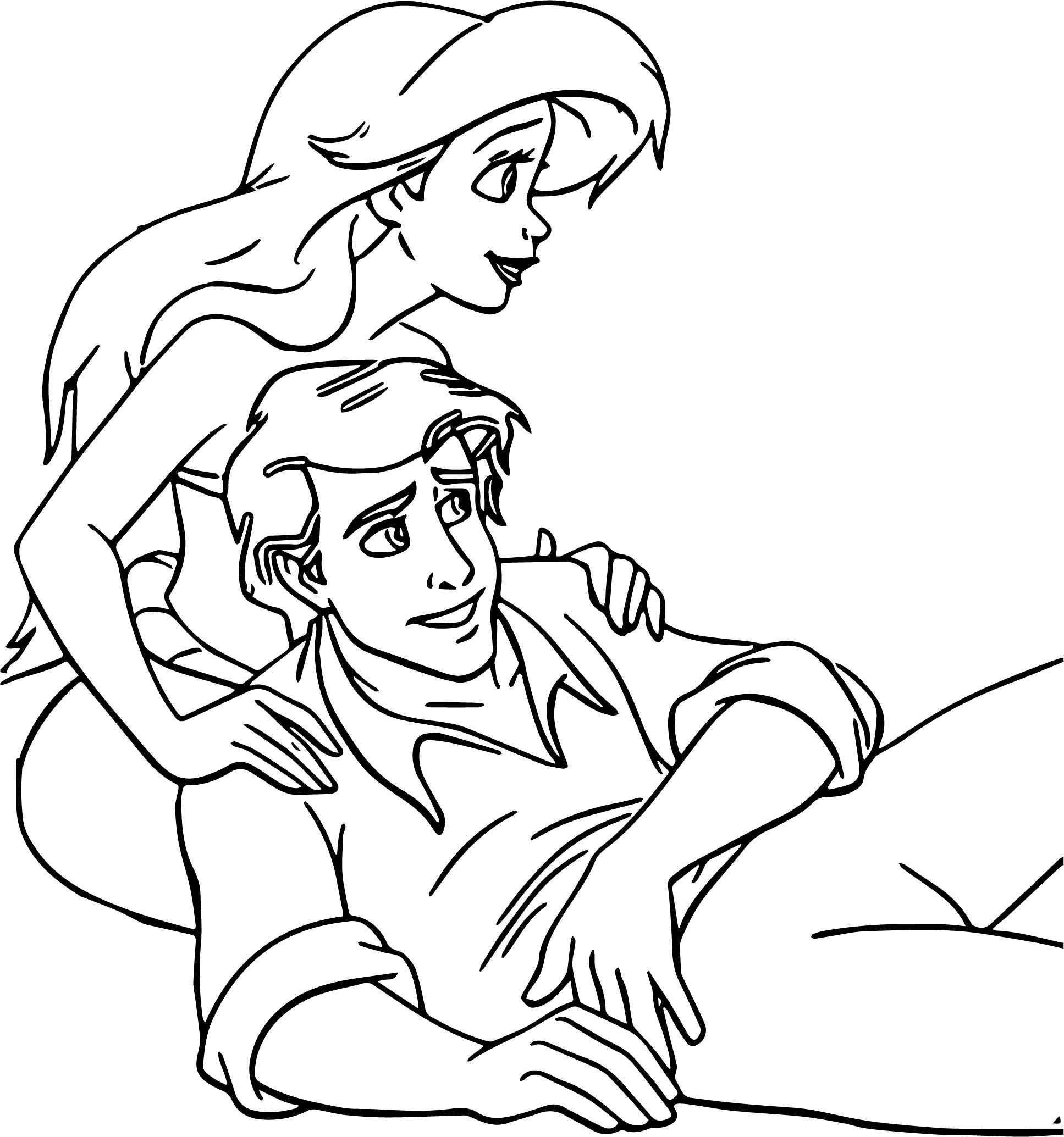 Boyfriend And Girlfriend Coloring Pages
 Disney The Little Mermaid Return To The Sea Boyfriend
