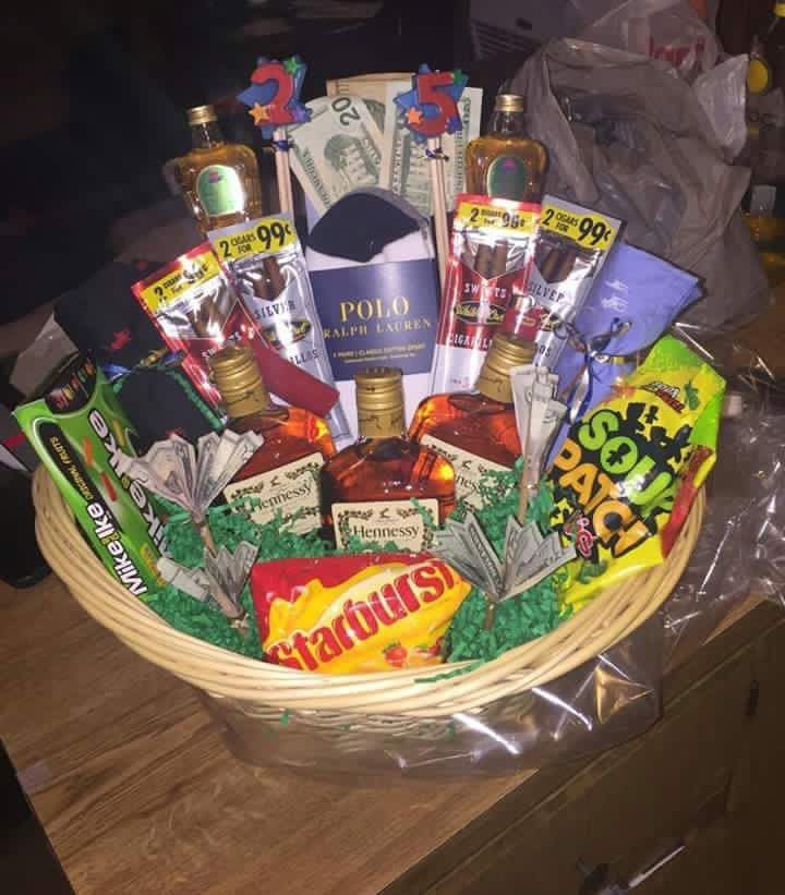 Boyfriend Gift Basket Ideas
 Birthday basket for him birthday ideas