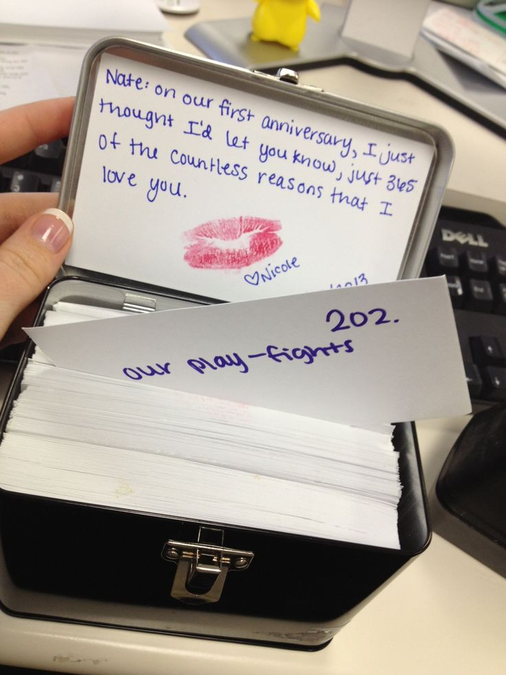 Boyfriend Gift Ideas Pinterest
 A homemade anniversary t for the boyfriend 365 reasons