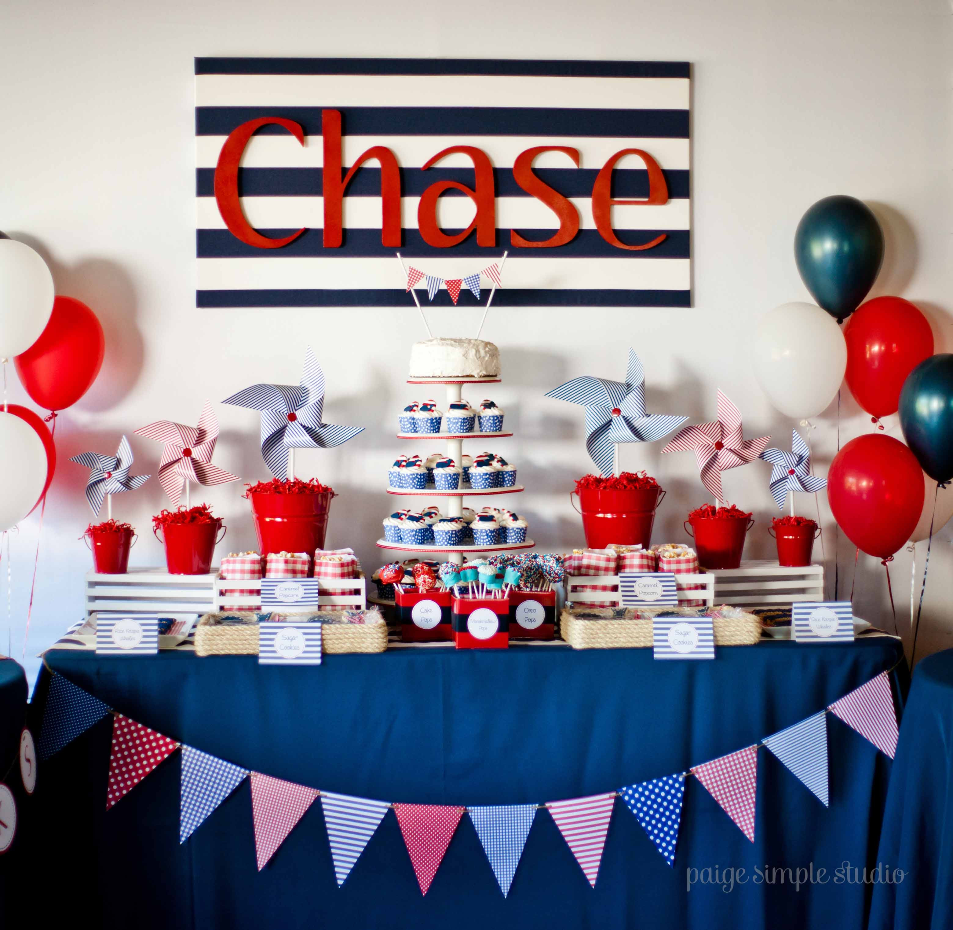 Boys Birthday Party
 Guest Party Boy’s Nautical First Birthday Party