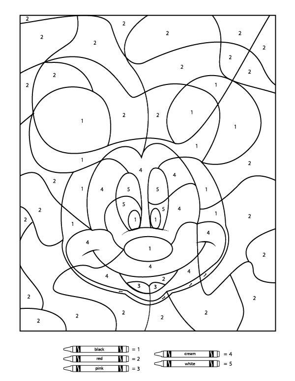 Boys Color By Number Coloring Pages
 Your Children Will Love These Free Disney Color By Number