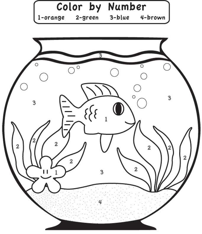 Boys Color By Number Coloring Pages
 play game fishbowl color by number coloring Page for kids