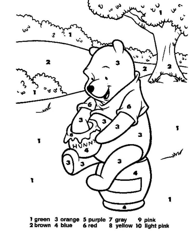 Boys Color By Number Coloring Pages
 disney paint by number COLORING PAGES