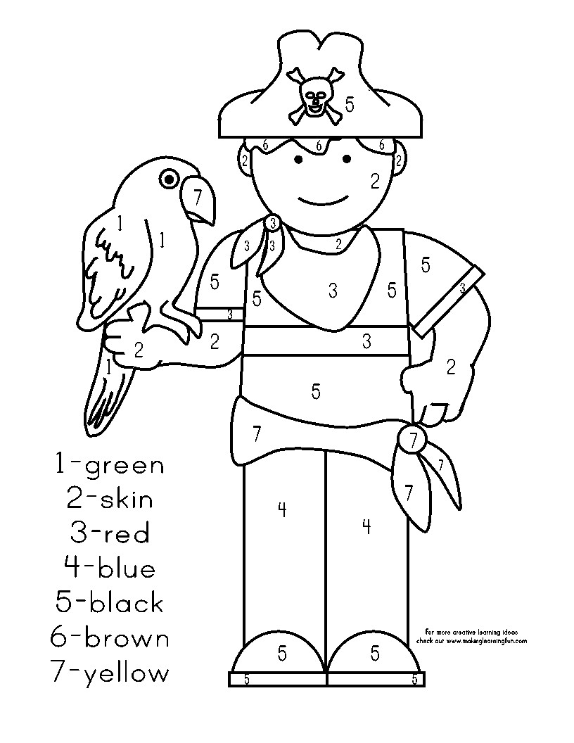 Boys Color By Number Coloring Pages
 Fun Learning Printables for Kids