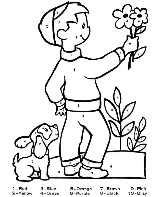 Boys Color By Number Coloring Pages
 color by numbers worksheet boy – Printable Shelter