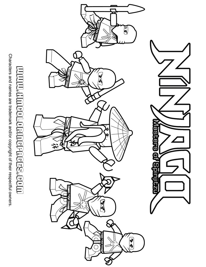 Boys Coloring Pages Ninjago
 Ninjago Ninja Team Coloring Page