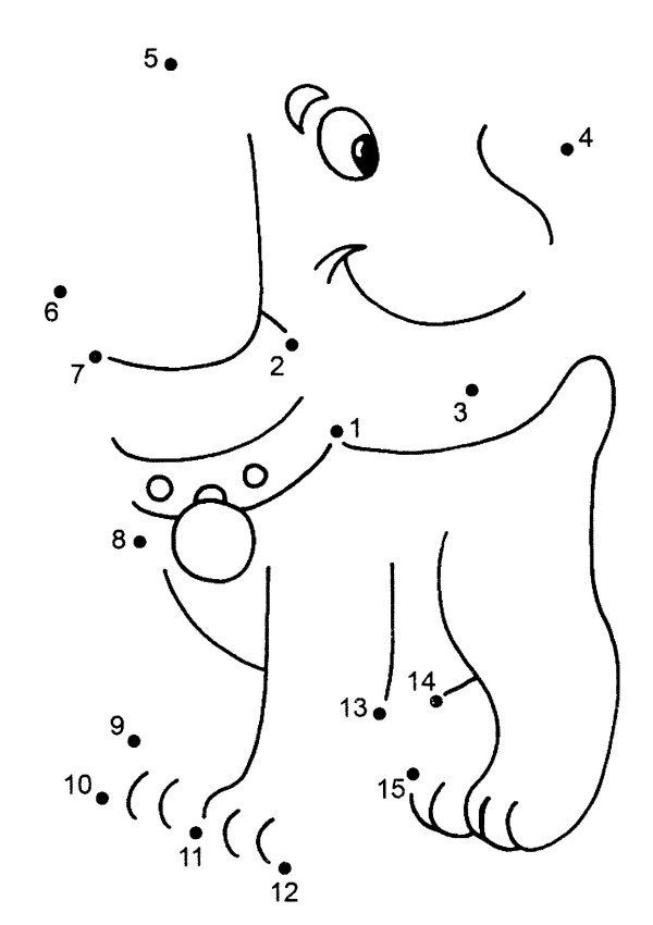 Boys Dot To Dot Coloring Pages
 Dog dot to dot coloring pages for kids