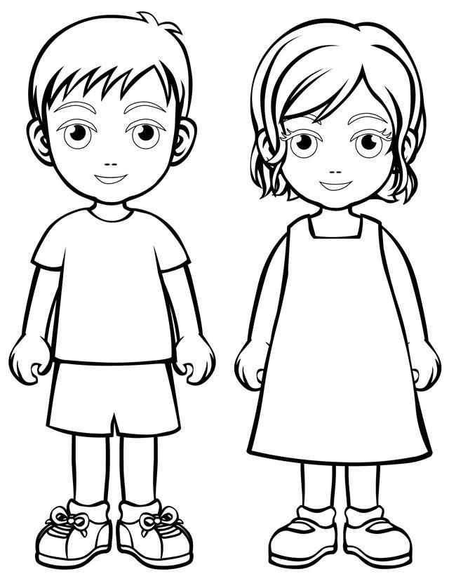 Boys Face Coloring Pages
 Boy and girl coloring page … ideas for work