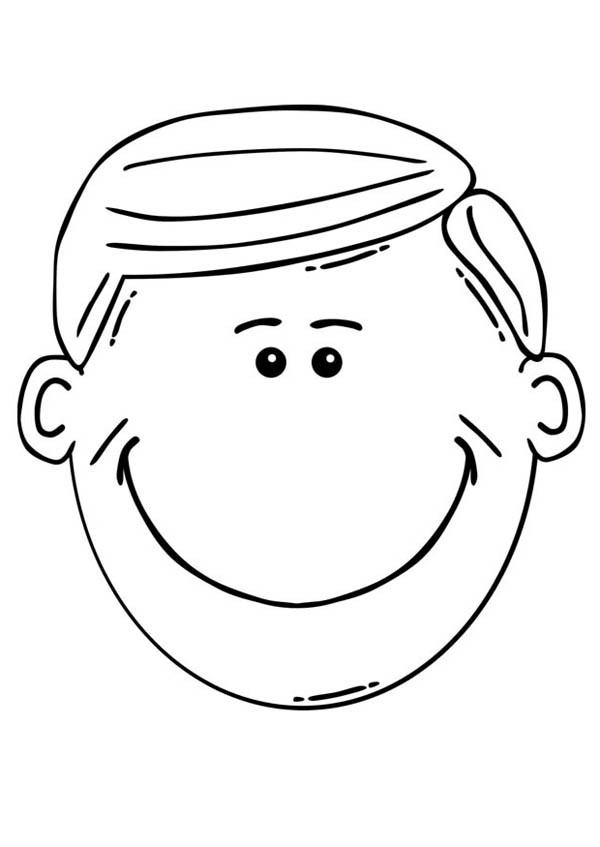 Boys Face Coloring Pages
 Boy Face Pic Outline Clipart Best Sketch Coloring Page