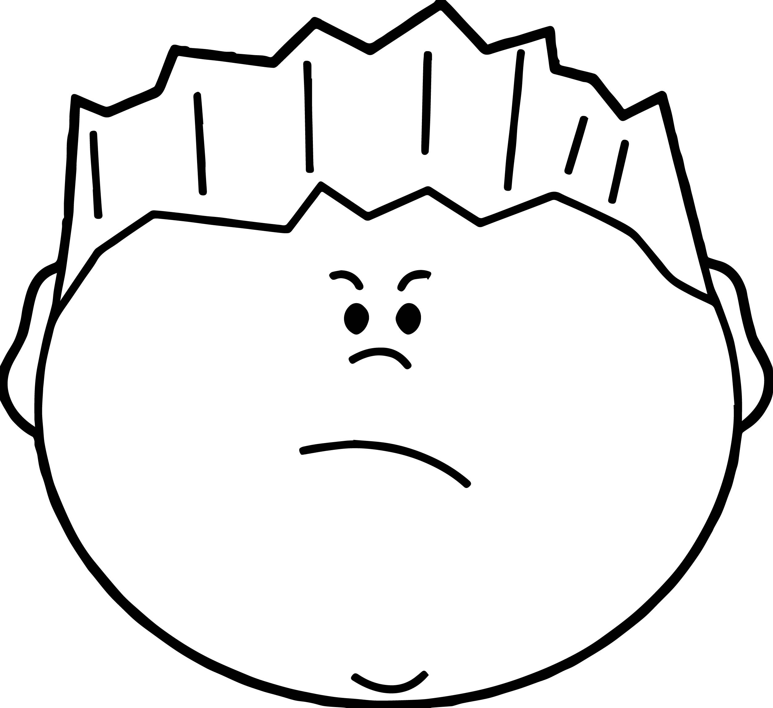 Boys Face Coloring Pages
 Angry Boy Face Coloring Page