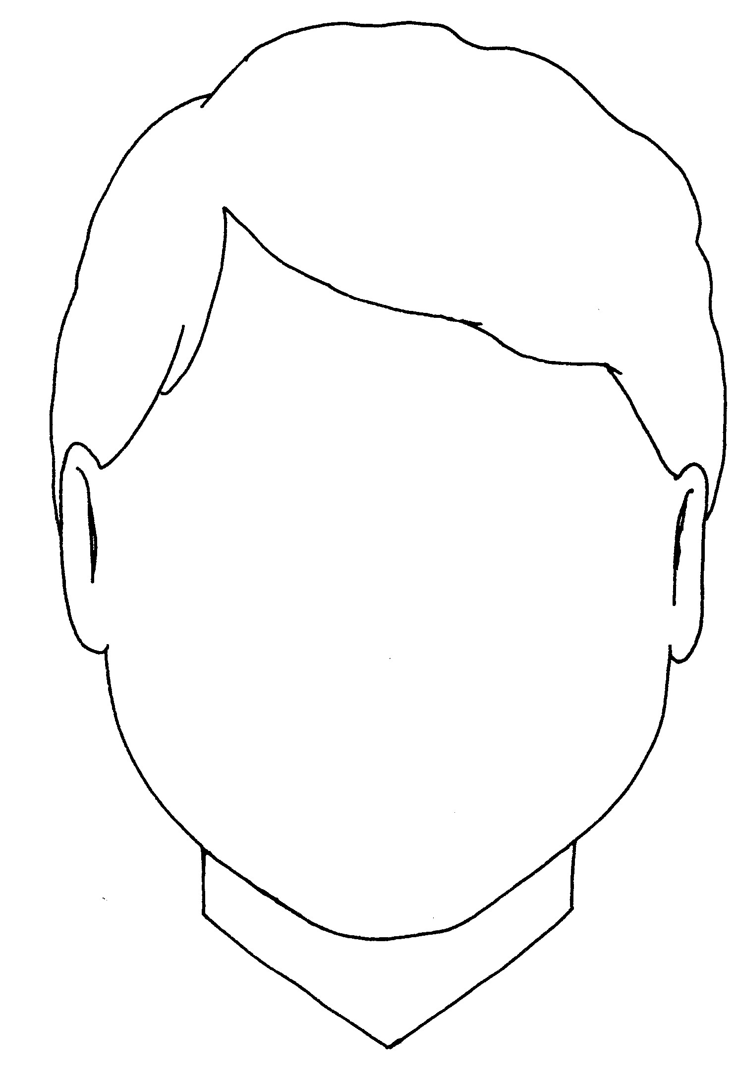 Boys Face Coloring Pages
 Face Blank Boy
