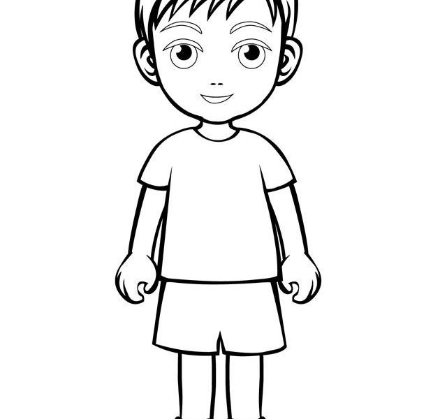 Boys Face Coloring Pages
 Little Boy Cartoon Drawing at GetDrawings