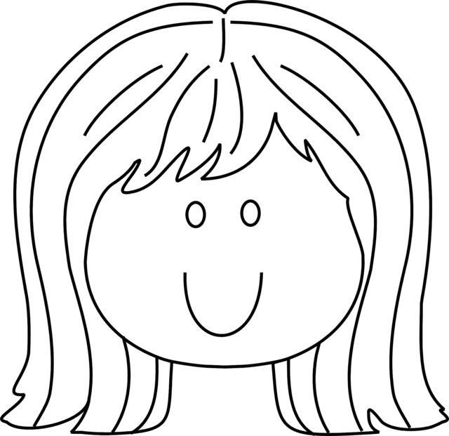 Boys Face Coloring Pages
 coloring pages of little girls face and hair