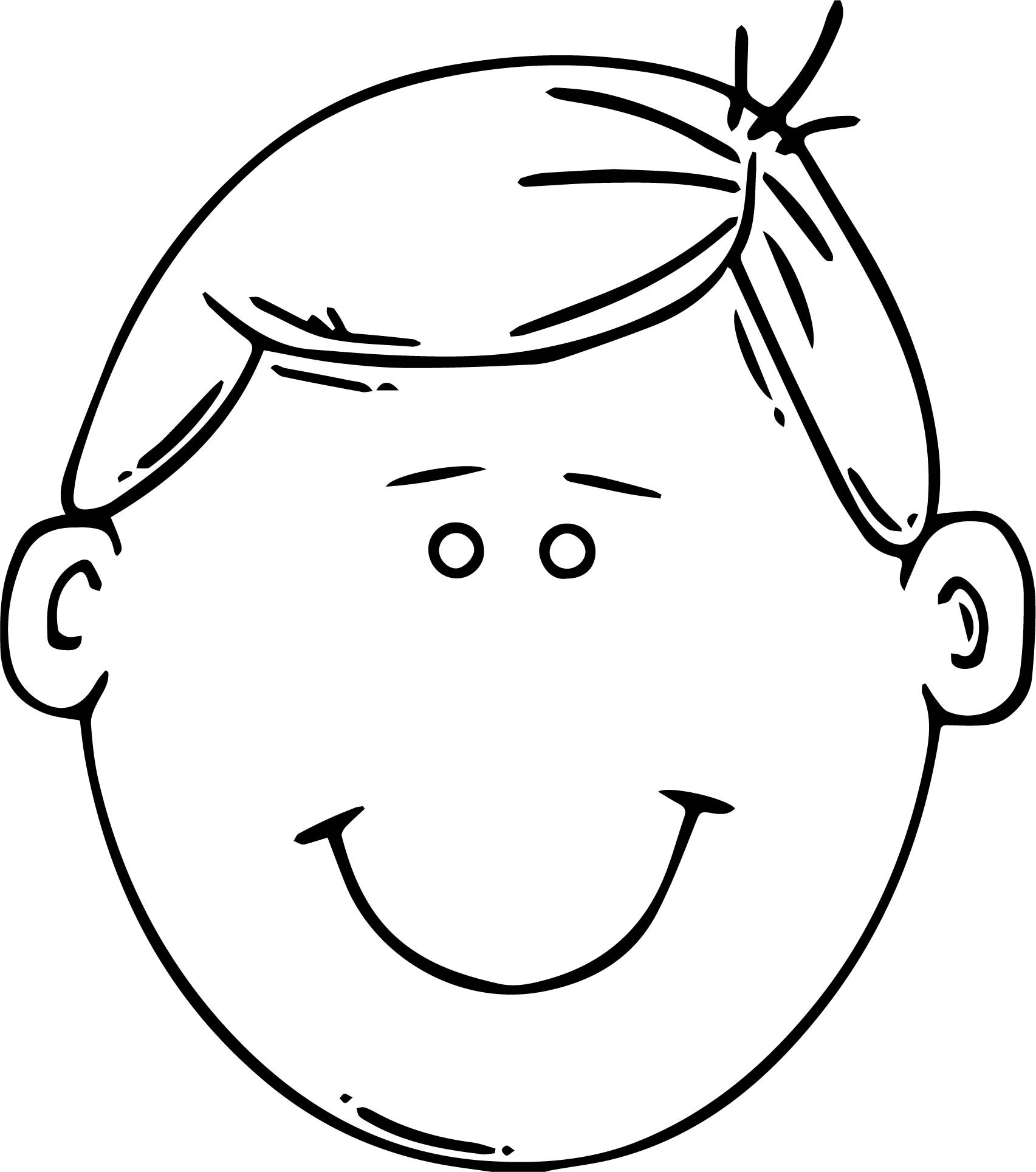 Boys Face Coloring Pages
 Great Boy Face Coloring Page